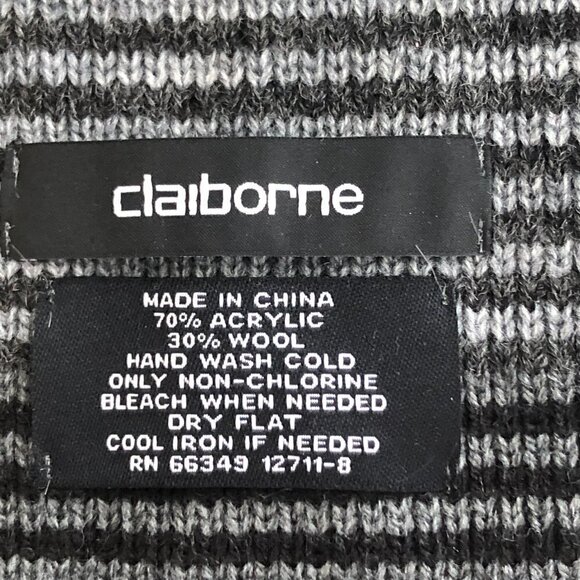 Vintage Claiborne Wool Blend Scarf - Picture 2 of 5
